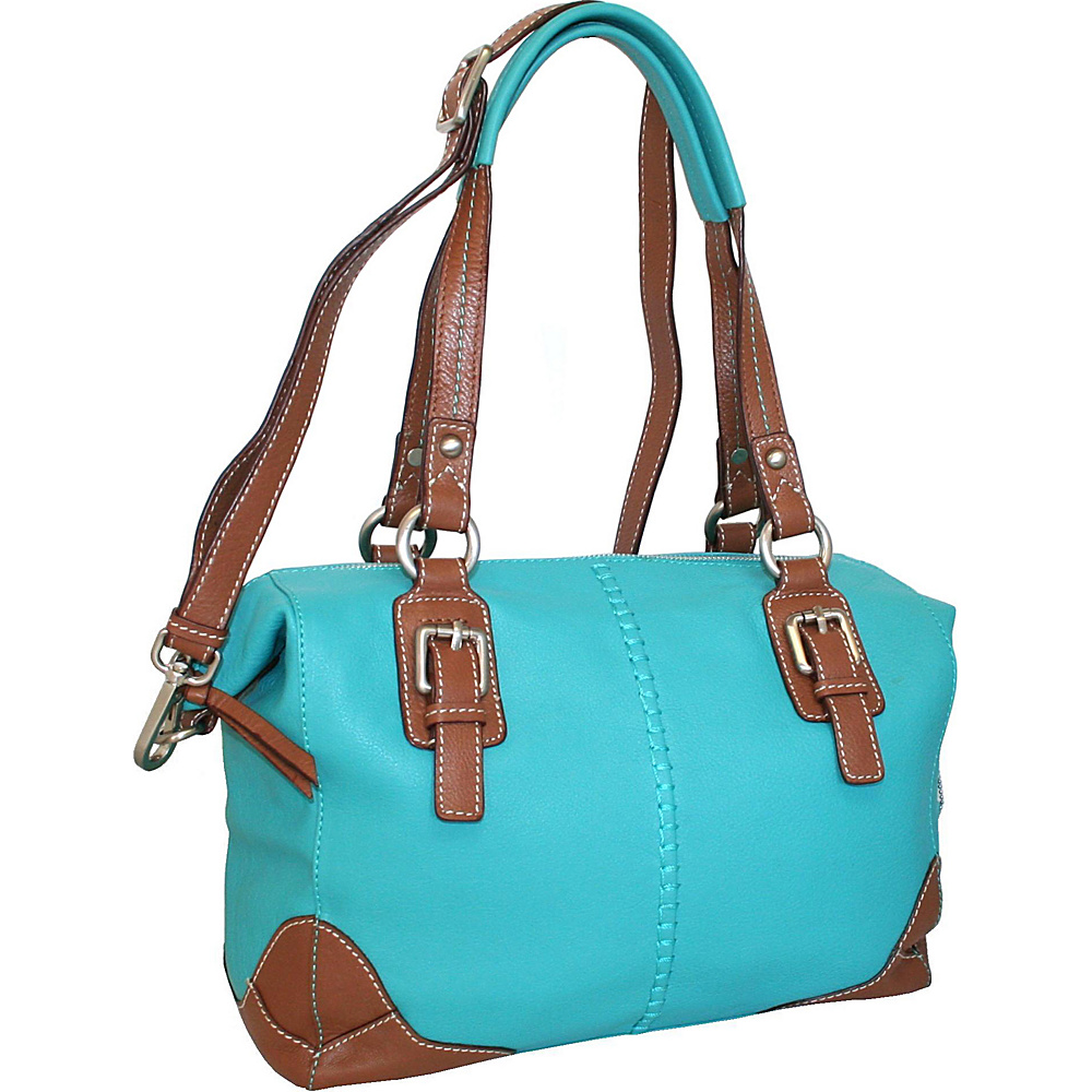 Nino Bossi Soho Satchel Turquoise Nino Bossi Leather Handbags