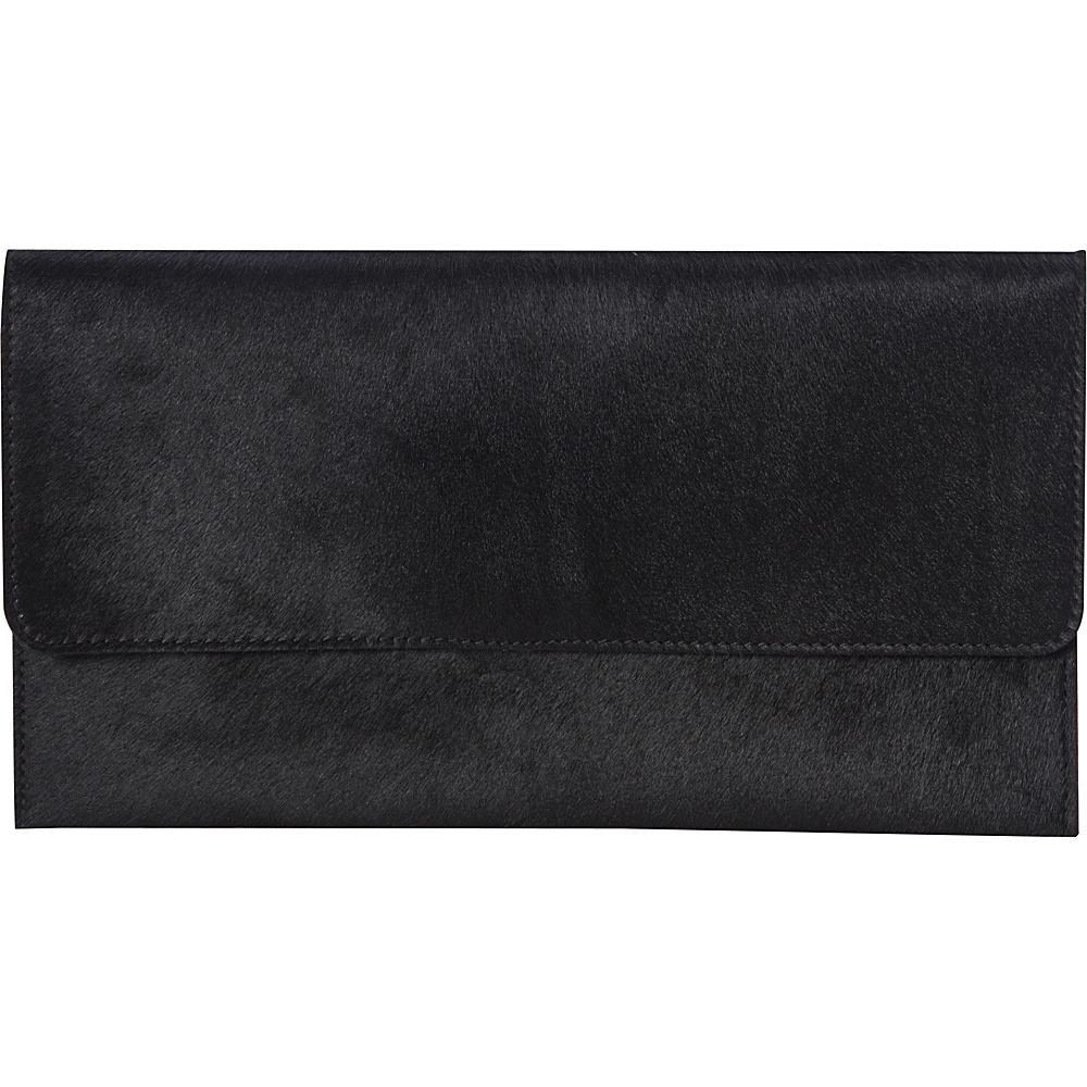 Latico Leathers Furbulous Clutch Black on Black Latico Leathers Leather Handbags