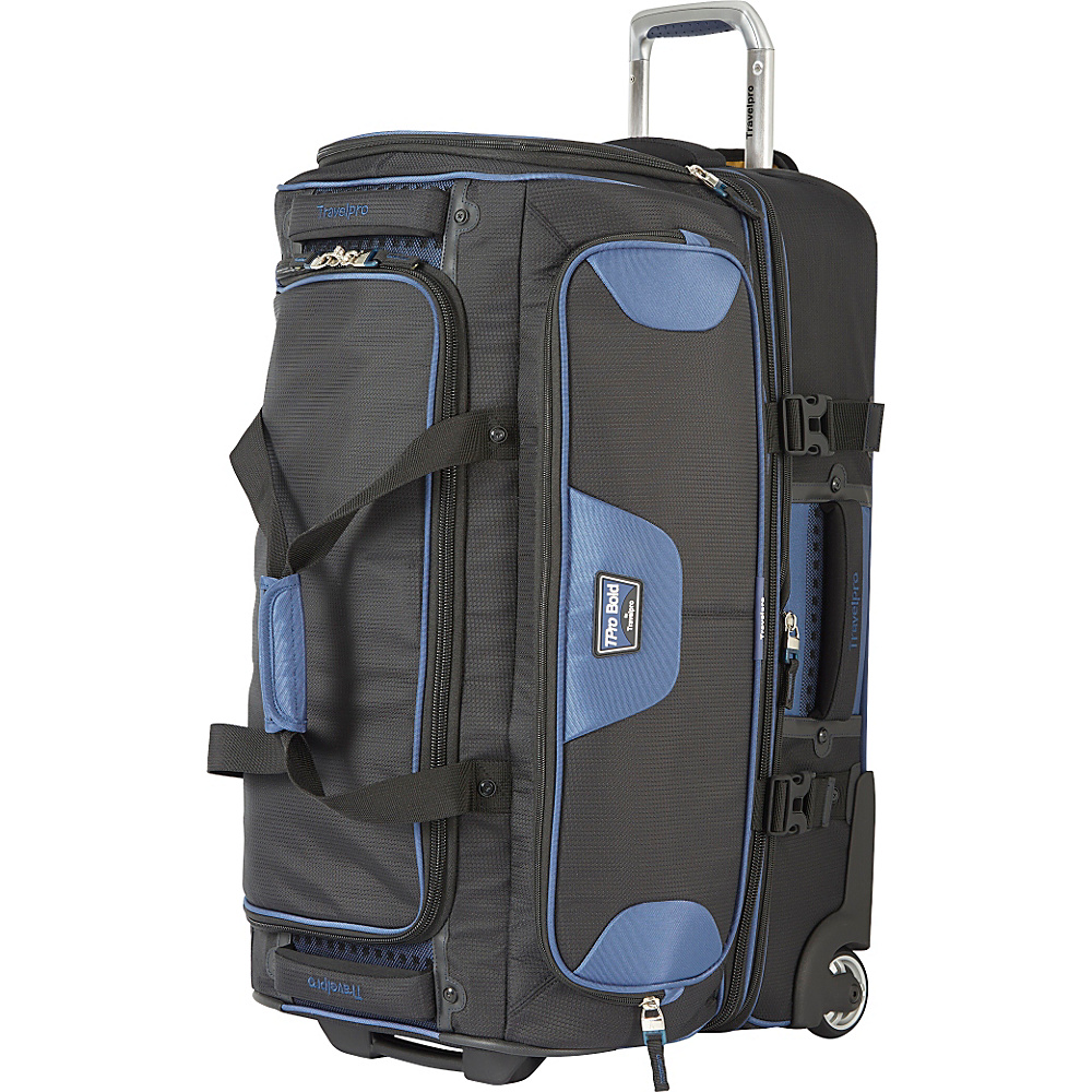 Travelpro T Pro Bold 2.0 26 Rolling Duffle Black amp; Blue Travelpro Softside Checked