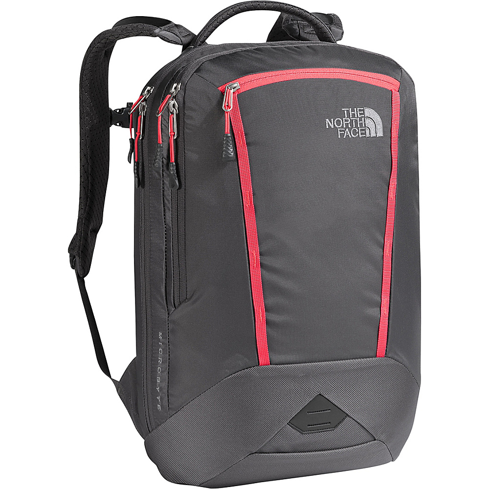 The North Face Women s Microbyte Laptop Backpack Graphite Grey Cayenne Red The North Face Business Laptop Backpacks
