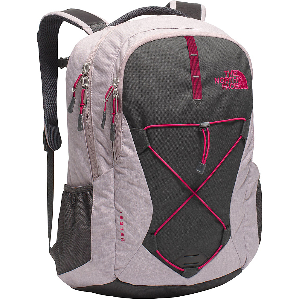 The North Face Women s Jester Laptop Backpack Quail Grey Heather Cerise Pink The North Face Business Laptop Backpacks