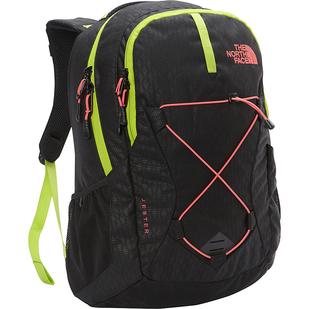 The North Face Women s Jester Laptop Backpack TNF Black Emboss Calypso Coral The North Face Business Laptop Backpacks