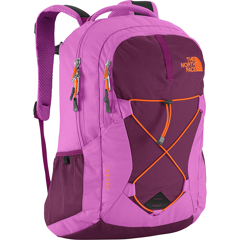 The North Face Women s Jester Laptop Backpack Sweet Violet Vermillion Orange The North Face Laptop Backpacks