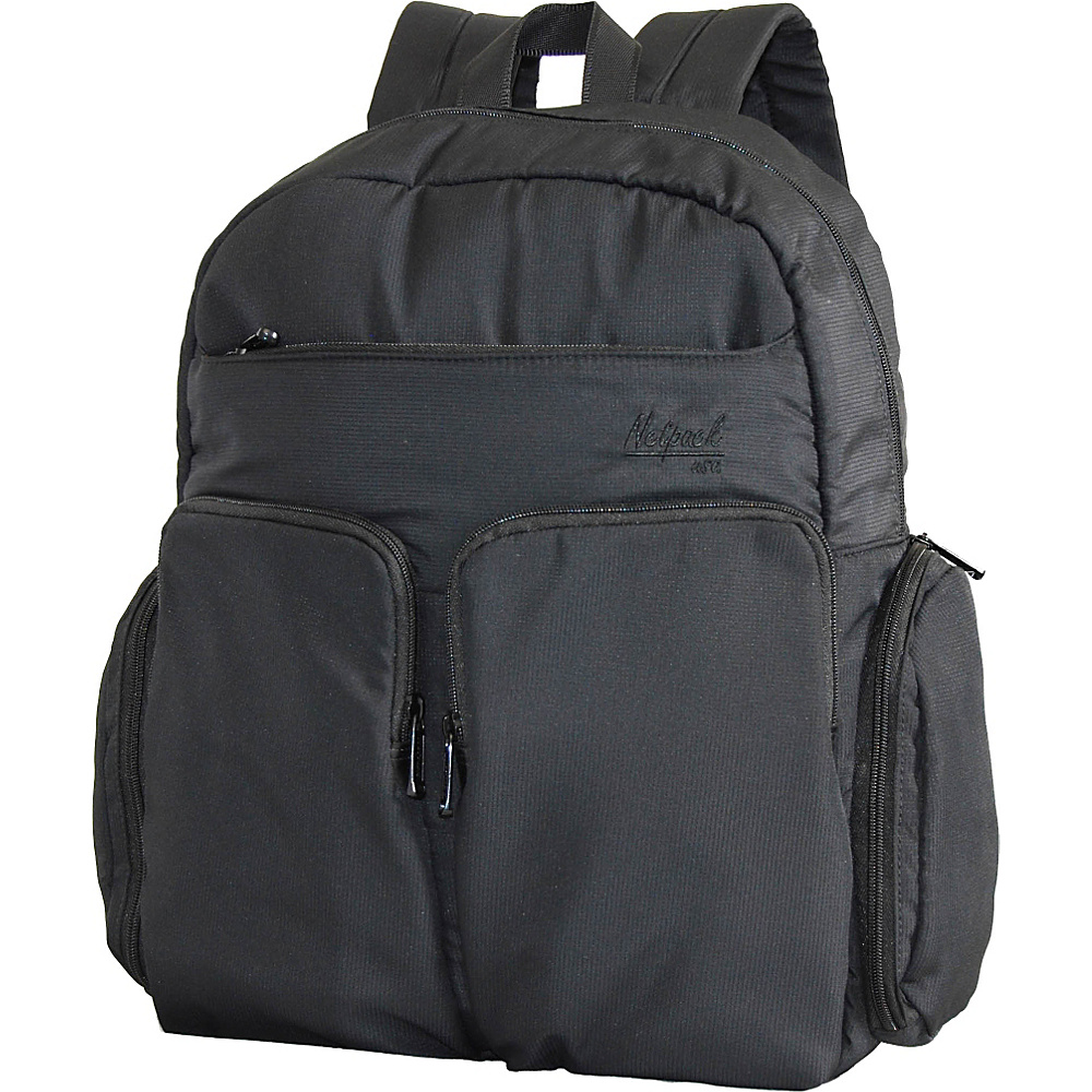 Netpack Soft Lightweight Day Pack with RFID Pocket Black Netpack Everyday Backpacks
