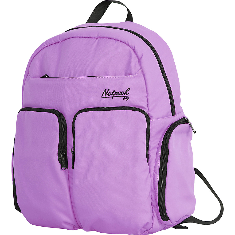 Netpack Soft Lightweight Day Pack with RFID Pocket Purple Netpack Everyday Backpacks
