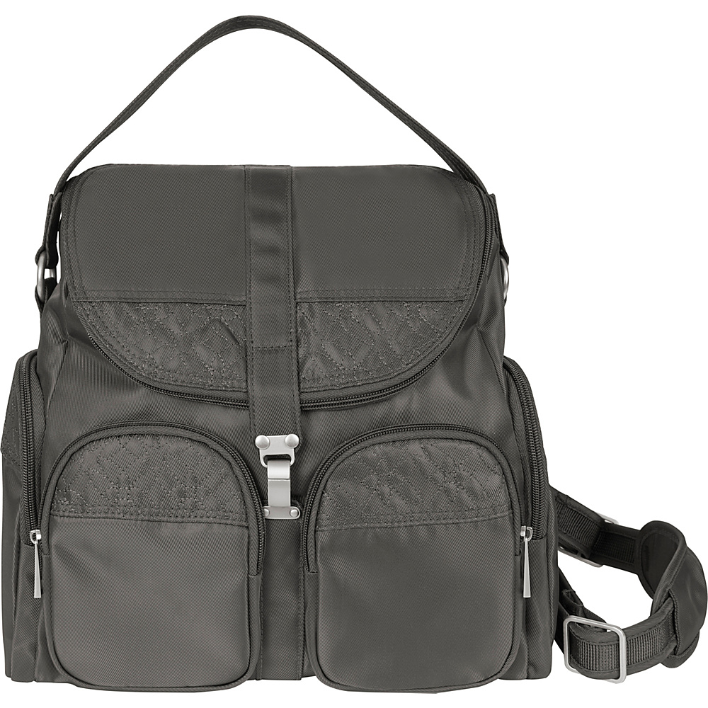 Travelon Anti Theft Signature Convertible Backpack Truffle Coral Travelon Fabric Handbags