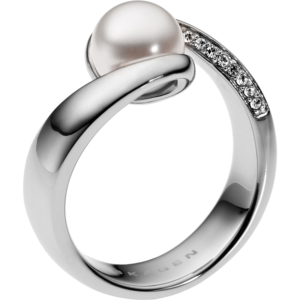 Skagen Agnethe Pearl Silver Tone Ring Silver 5.5 Skagen Other Fashion Accessories