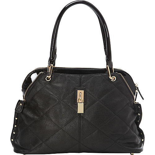 Tiffany & Fred Ashley Satchel Black/Black Patent - Tiffany & Fred Leather Handbags