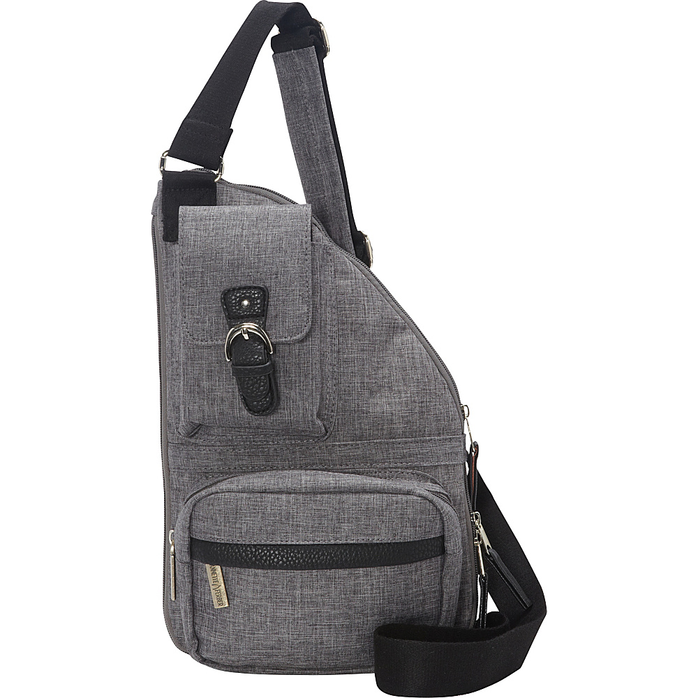 Sacs Collection by Annette Ferber Mini Metro Bag Expandable Charcoal Sacs Collection by Annette Ferber Fabric Handbags
