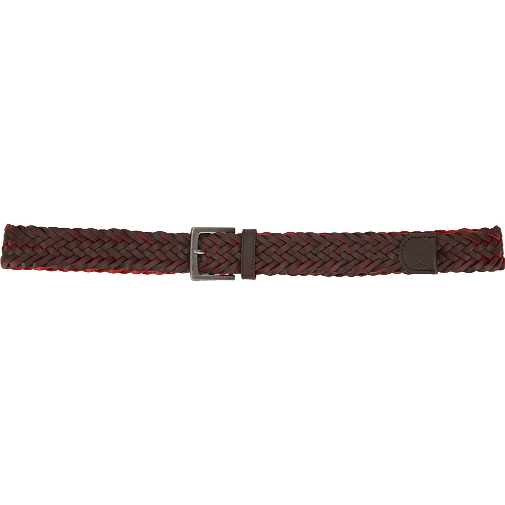 Original Penguin Berman Braided Leather Belt Brown 34 Original Penguin Belts