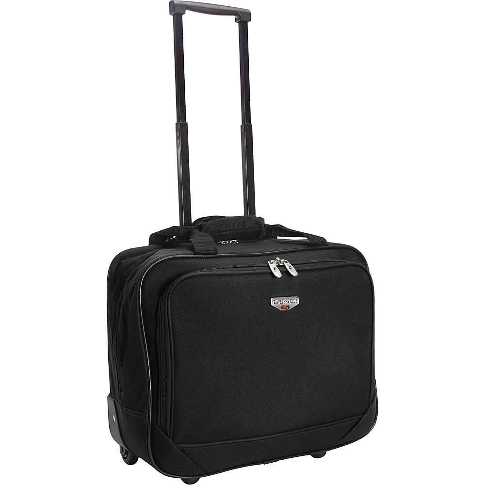 Travelers Club Luggage 17 Single Section Rolling Briefcase Black Travelers Club Luggage Wheeled Business Cases