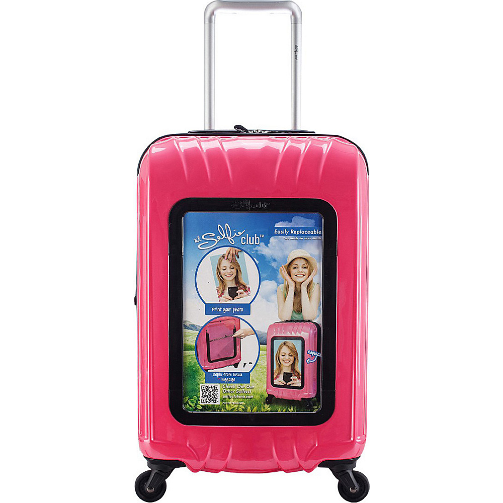 Travelers Club Luggage 20 Selfie Personalized Carry On Pink Travelers Club Luggage Hardside Carry On