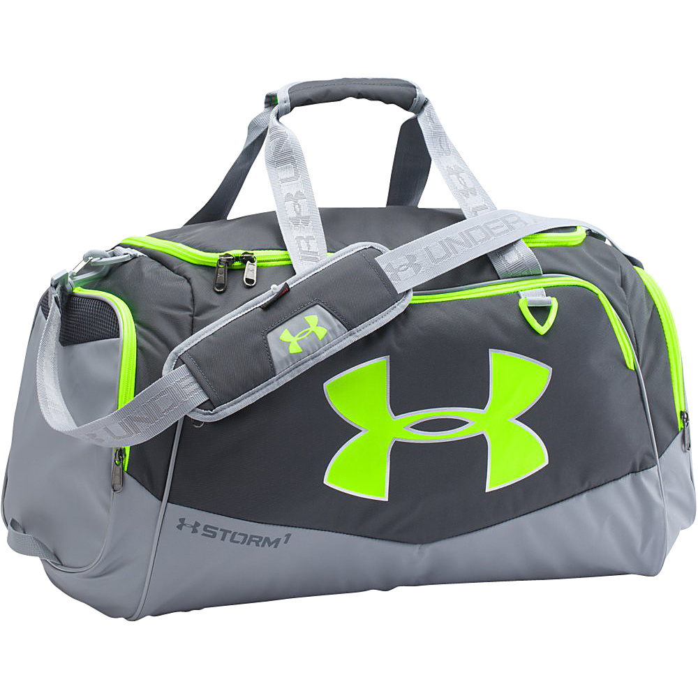 Under Armour Undeniable SM Duffel II Stealth Gray Steel Hyper Green Under Armour All Purpose Duffels