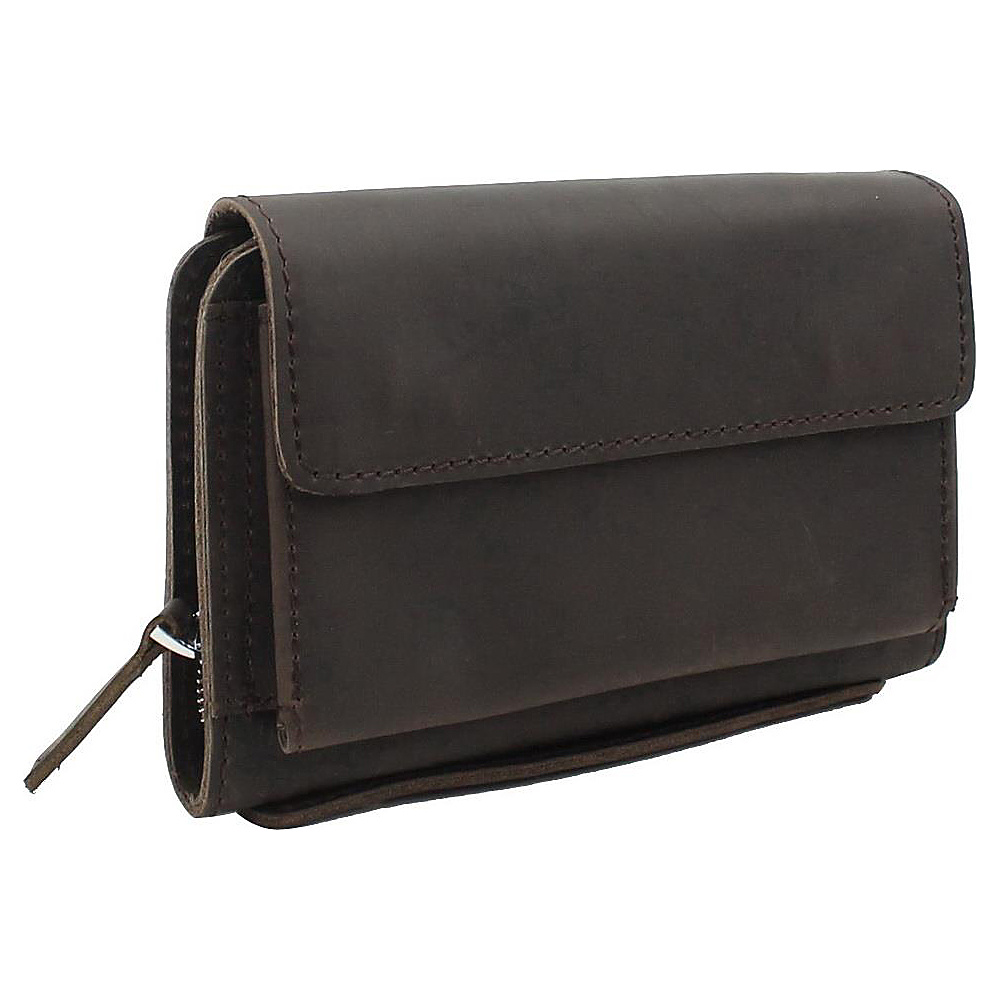 Vagabond Traveler 8.5 Large Leather Clutch Bag Dark Brown Vagabond Traveler Leather Handbags