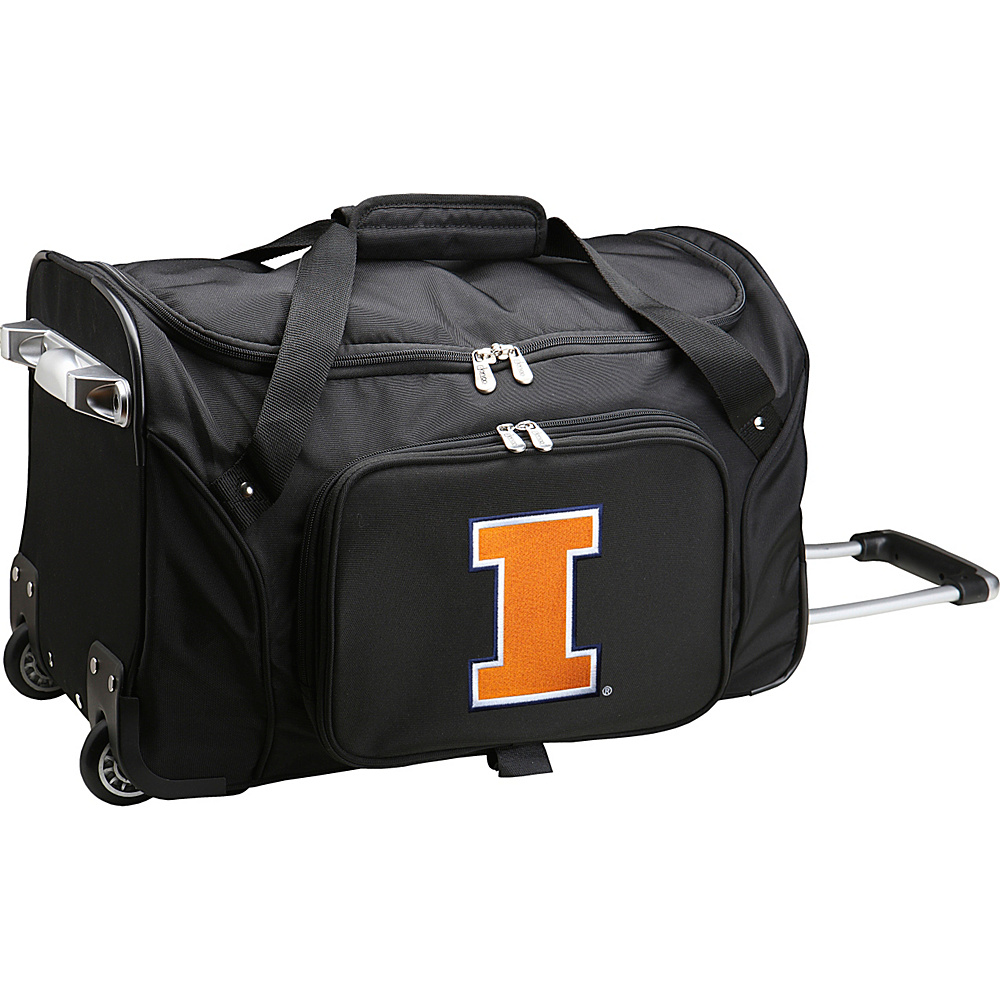 Denco Sports Luggage NCAA 22 Rolling Duffel University of Illinois Fighting Illini Denco Sports Luggage Small Rolling Luggage