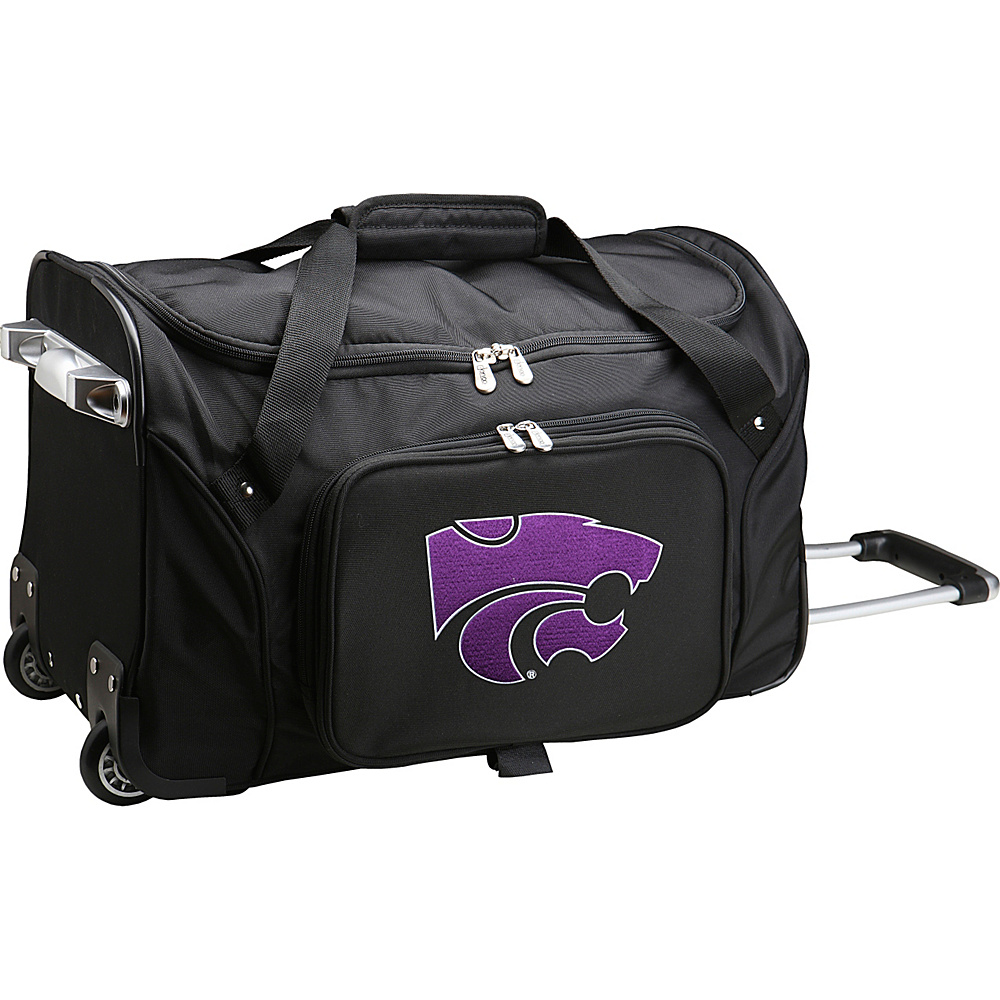 Denco Sports Luggage NCAA 22 Rolling Duffel Kansas State University Wildcats Denco Sports Luggage Small Rolling Luggage