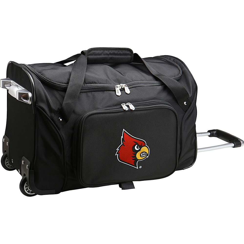 Denco Sports Luggage NCAA 22 Rolling Duffel University of Louisville Cardinals Denco Sports Luggage Small Rolling Luggage