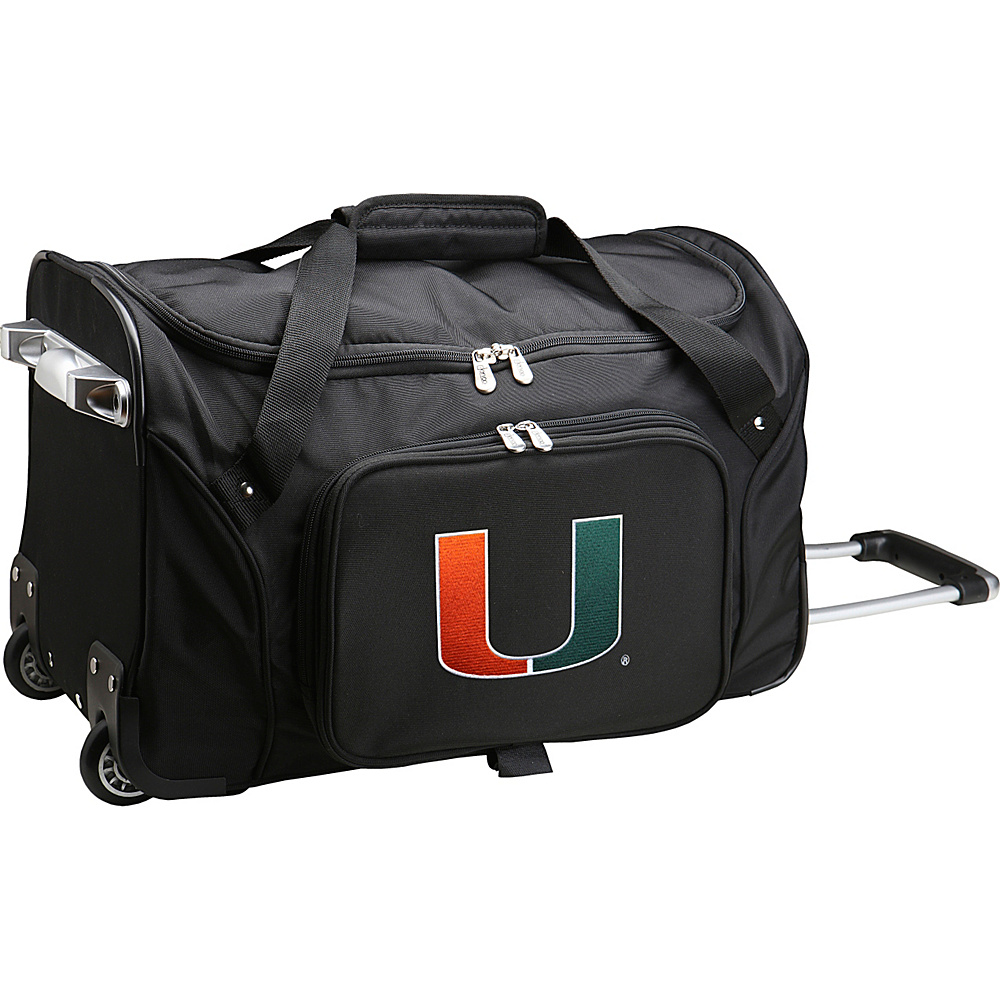 Denco Sports Luggage NCAA 22 Rolling Duffel University of Miami Hurricanes Denco Sports Luggage Small Rolling Luggage