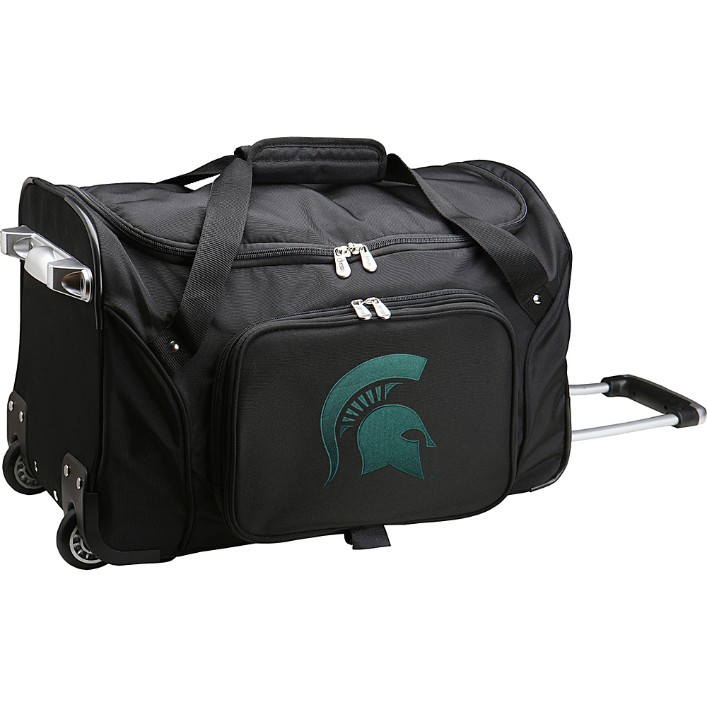 Denco Sports Luggage NCAA 22 Rolling Duffel Michigan State University Spartans Denco Sports Luggage Small Rolling Luggage