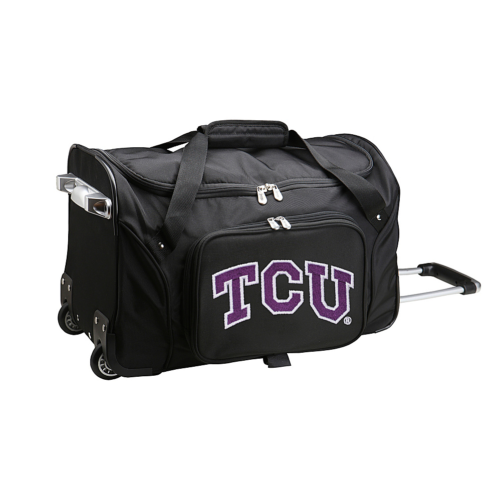 Denco Sports Luggage NCAA 22 Rolling Duffel Texas Christian University Horned Frogs Denco Sports Luggage Small Rolling Luggage