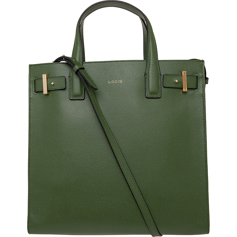 Lodis Stephanie Scarlet Tote with RFID Protection Green Lodis Leather Handbags