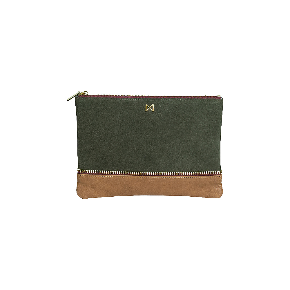 MOFE Sage Clutch Moss Taupe Gold MOFE Leather Handbags