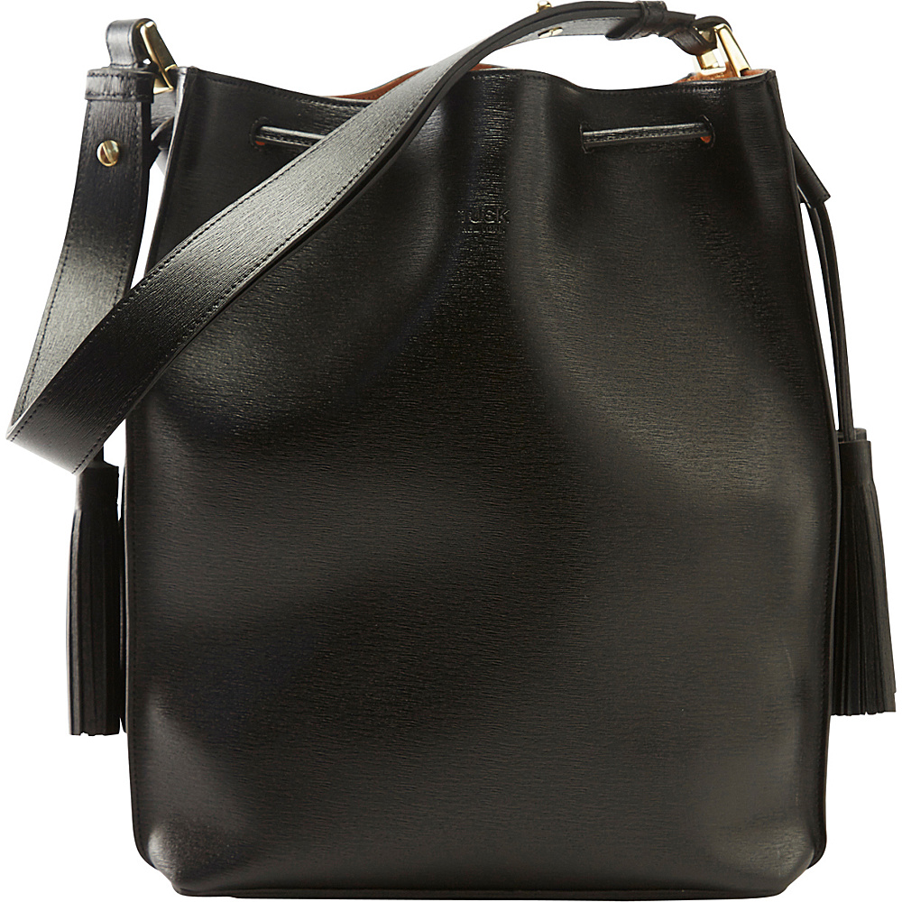 TUSK LTD Madison Carmen Bucket Bag Black TUSK LTD Leather Handbags