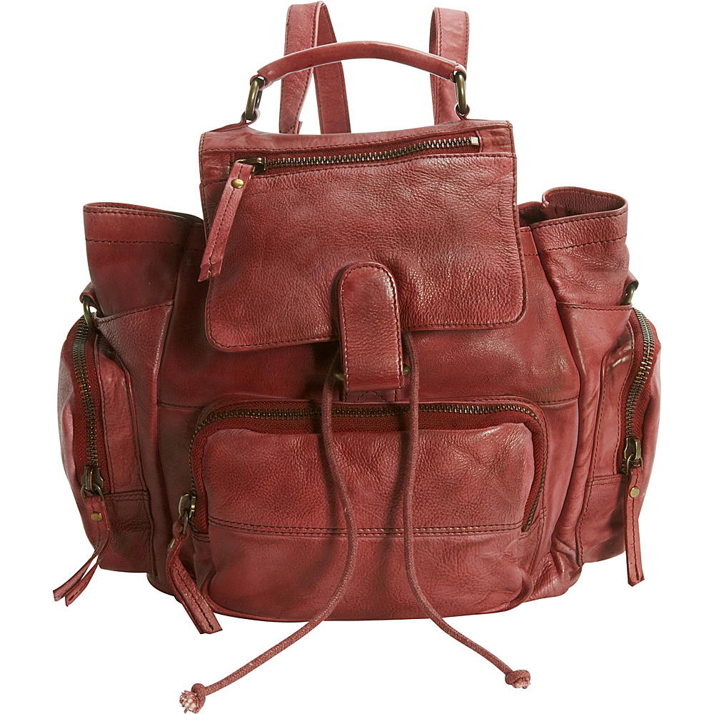 Latico Leathers Felix Backpack Crinkle Burgundy Latico Leathers Leather Handbags
