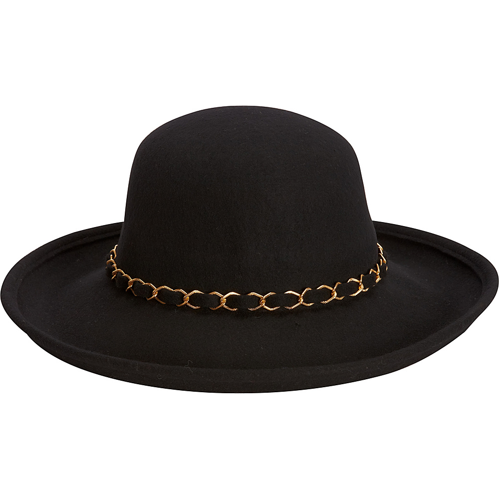 Adora Hats Wool Felt Upturn Hat Black Adora Hats Hats Gloves Scarves