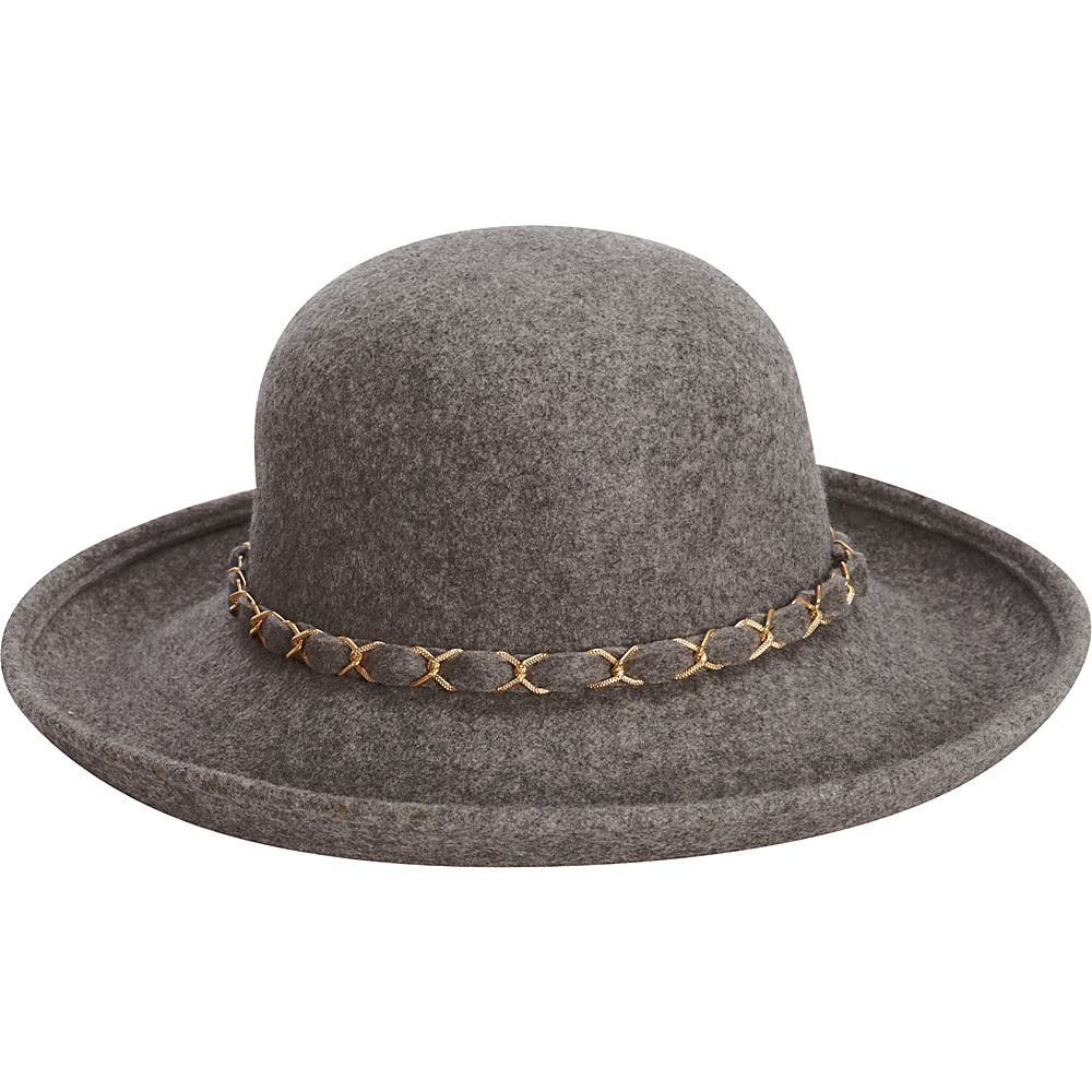 Adora Hats Wool Felt Upturn Hat Grey Adora Hats Hats Gloves Scarves