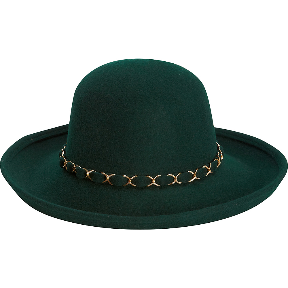 Adora Hats Wool Felt Upturn Hat Green Adora Hats Hats