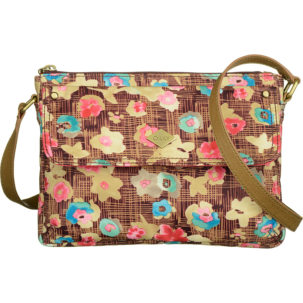 Oilily Extra Small Flat Shoulder Bag Brownie Oilily Fabric Handbags
