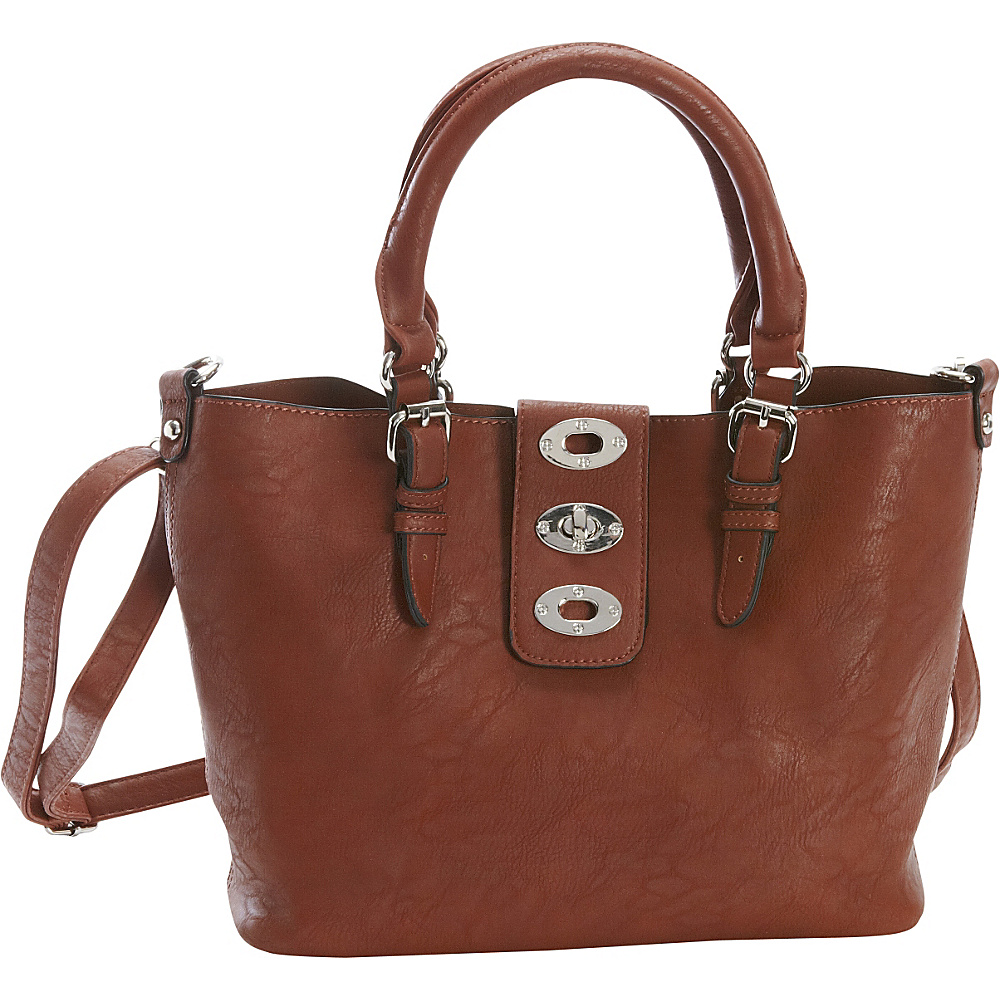 Diophy Adjustable Bag in Bag Tote Brown Diophy Manmade Handbags