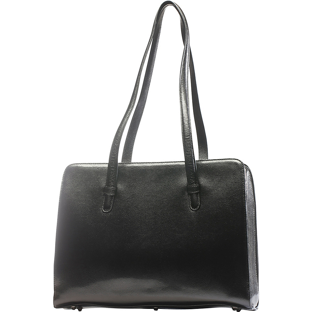 Tanners Avenue Luxe Leather Tote Brief Black Tanners Avenue Women s Business Bags