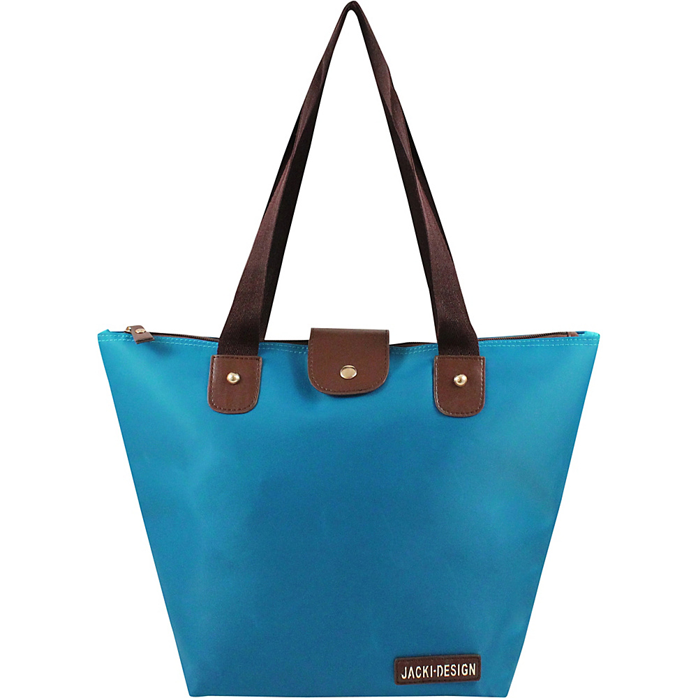 Jacki Design Essential Foldable Tote Bag Small Blue Jacki Design Fabric Handbags