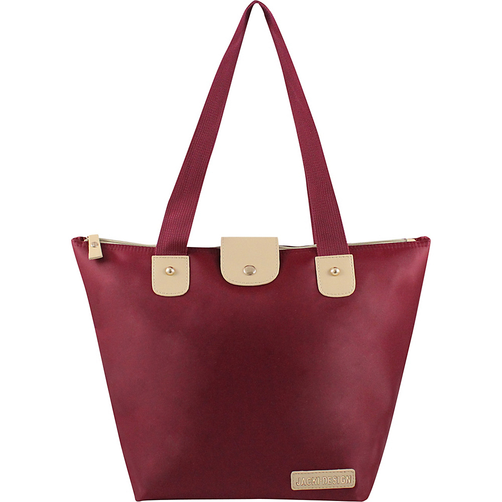 Jacki Design Essential Foldable Tote Bag Small Red Jacki Design Fabric Handbags