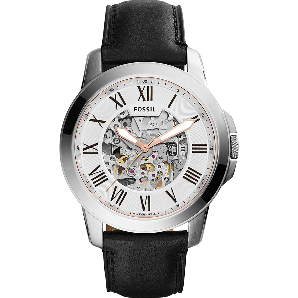 Fossil Townsman Automatic Leather Watch Black Fossil Watches