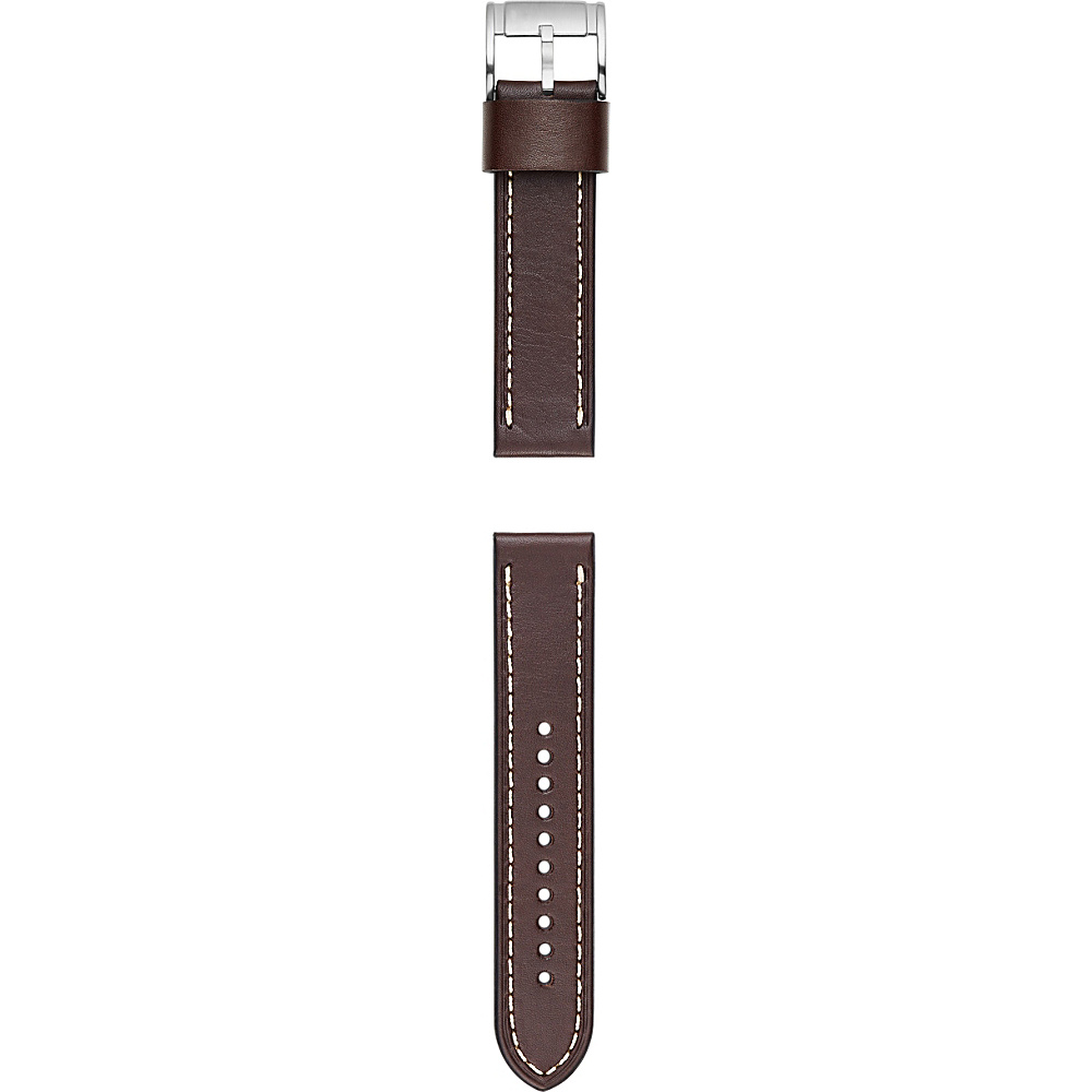 Fossil Leather 22mm Watch Strap Dark Brown Fossil Watches