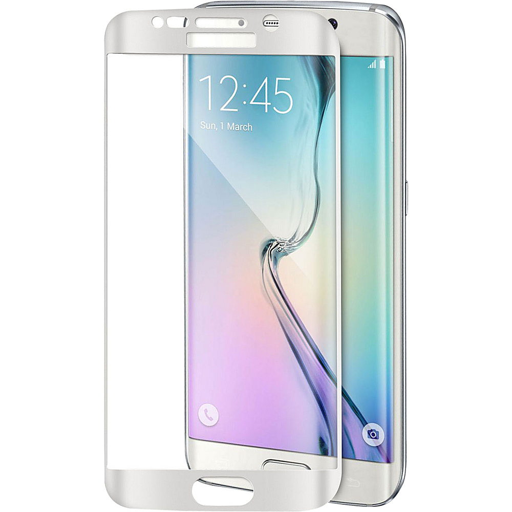 rooCASE Samsung Galaxy S6 Edge Screen Protector Tempered Glass White rooCASE Electronic Cases