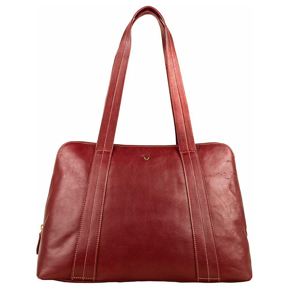 Hidesign Cerys Leather Multi Compartment Tote Red Hidesign Leather Handbags