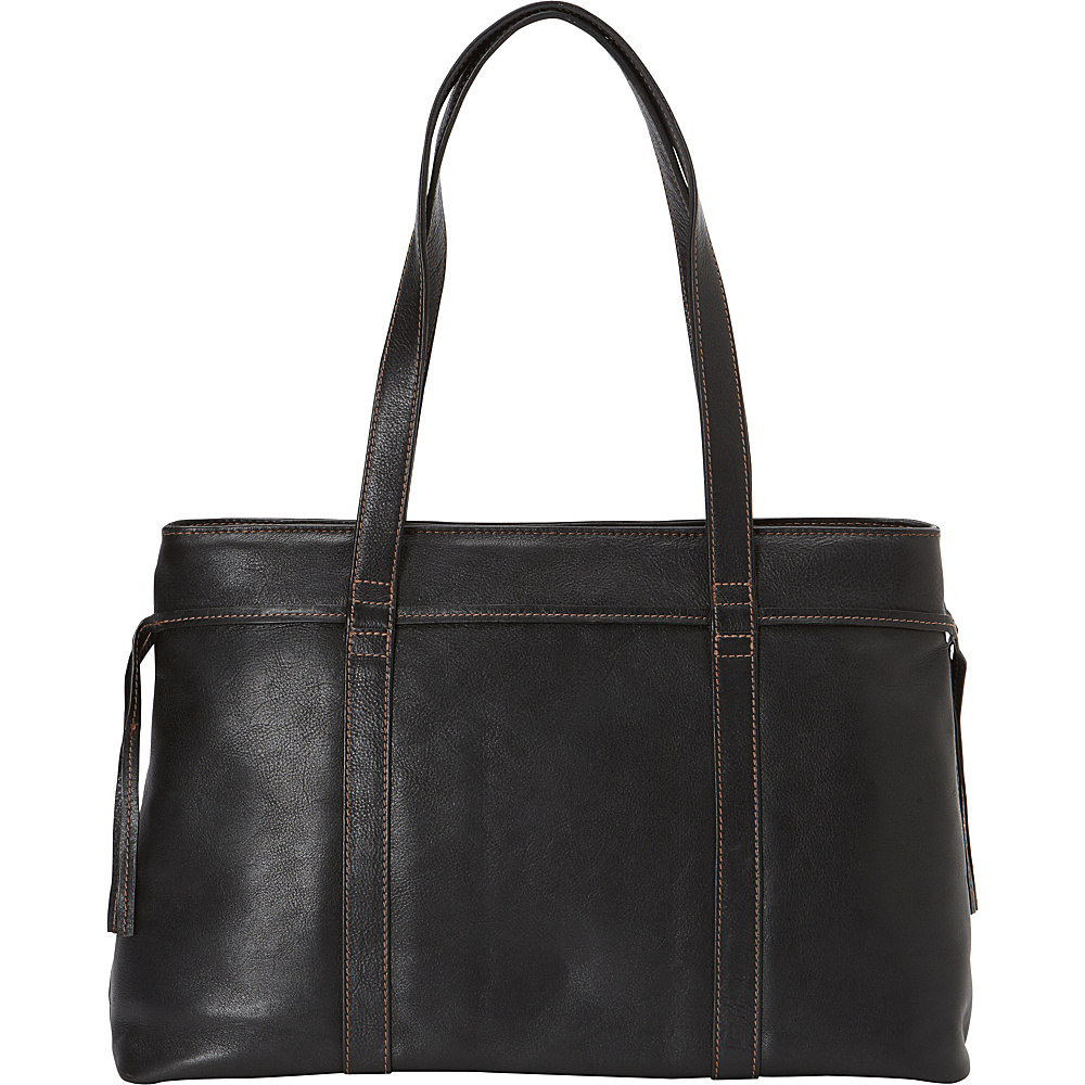 Hidesign Mina Classic Leather Tote Black Hidesign Leather Handbags
