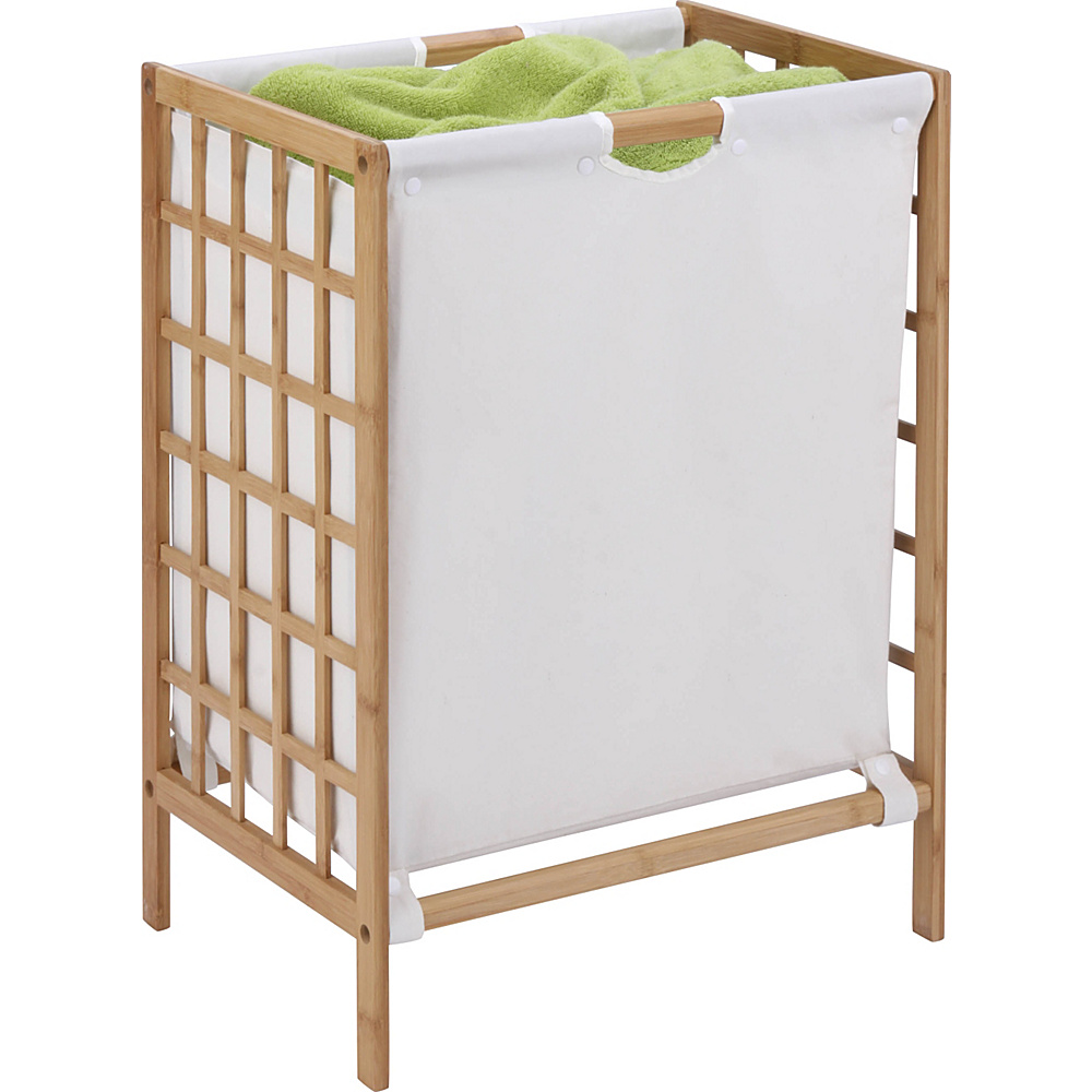 Honey Can Do Bamboo Grid Frame Hamper natural Honey Can Do Luggage Accessories