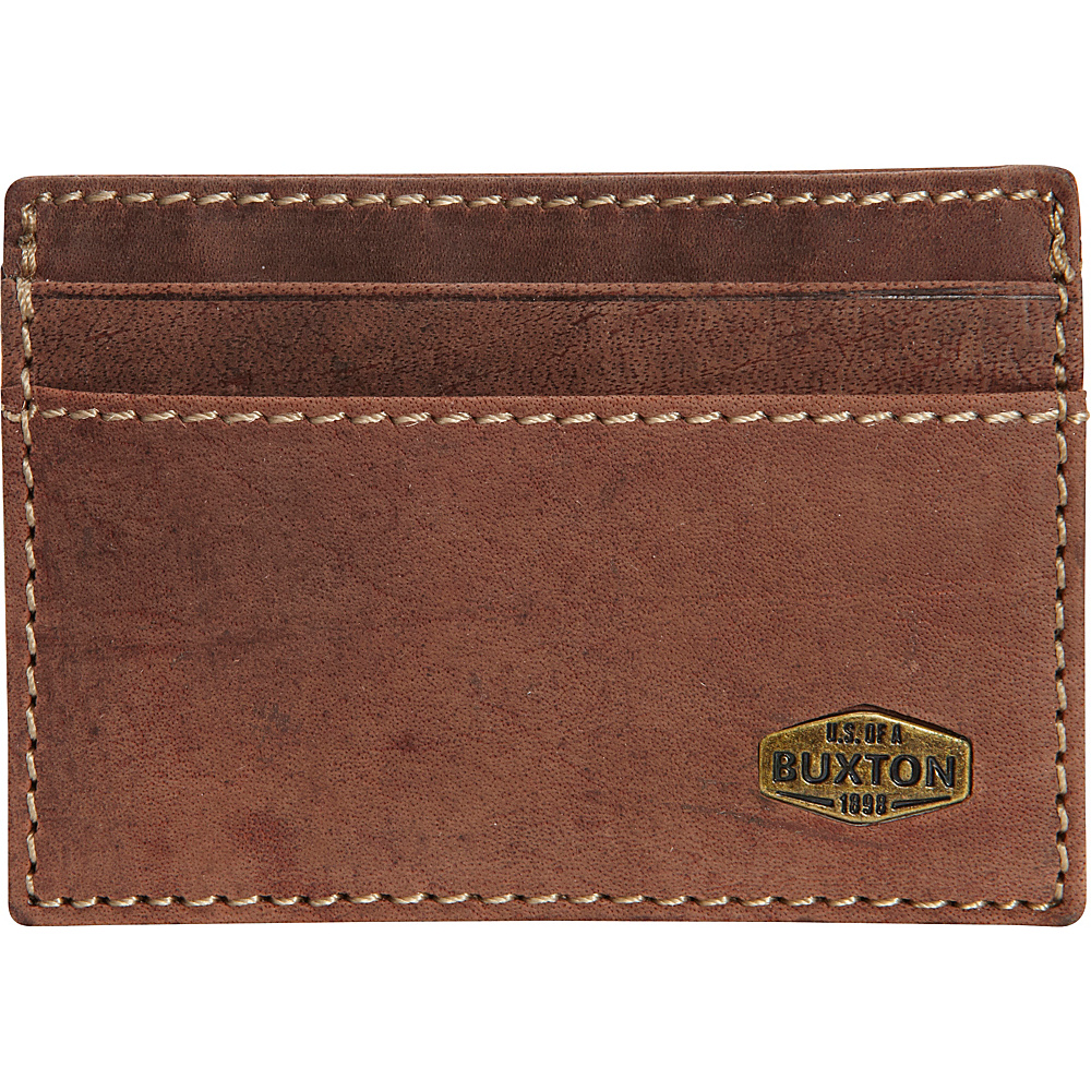 Buxton Expedition RFID Front Pocket Get a Way Wallet Walnut Buxton Men s Wallets