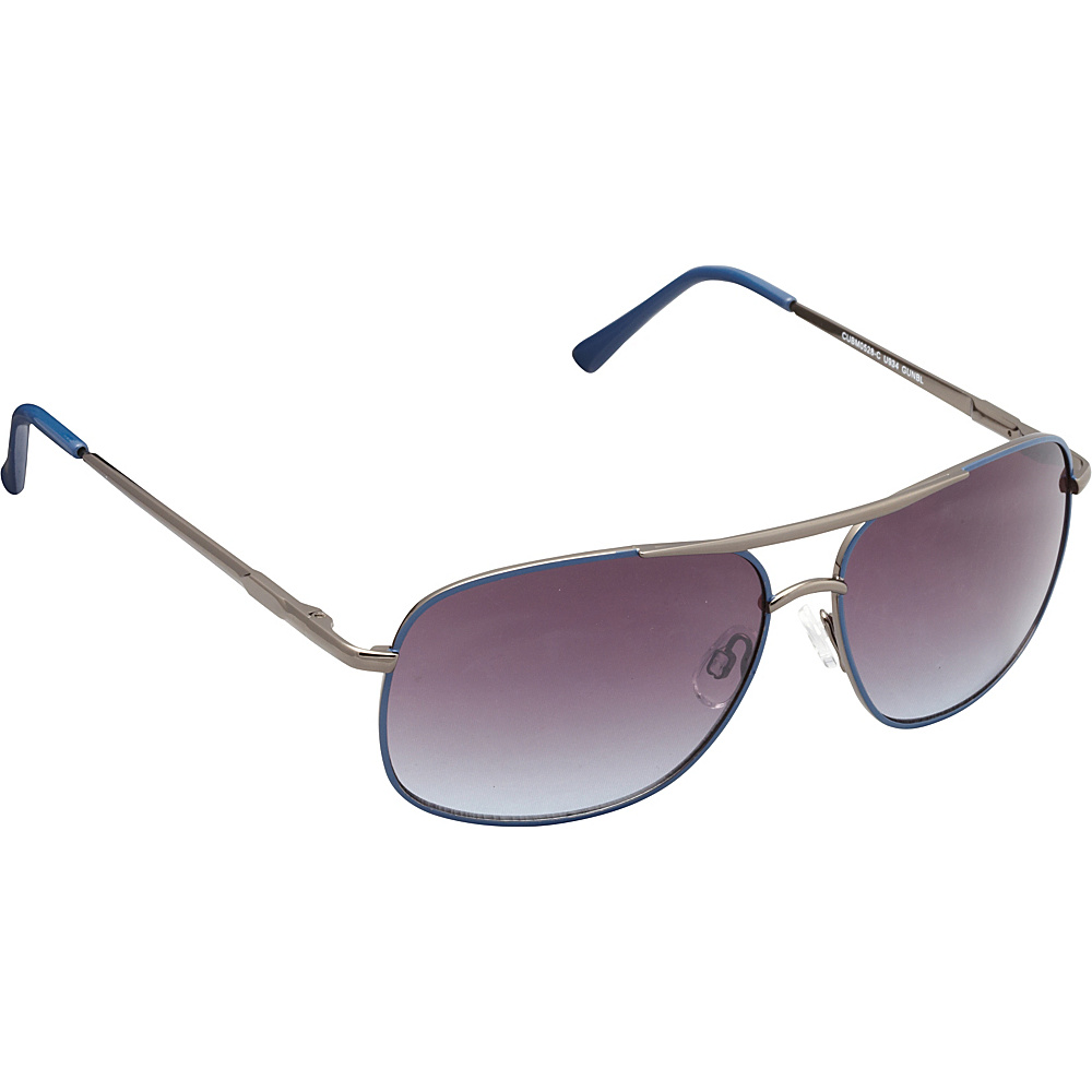Unionbay Eyewear Metal Aviator Sunglasses Gun Blue Unionbay Eyewear Sunglasses