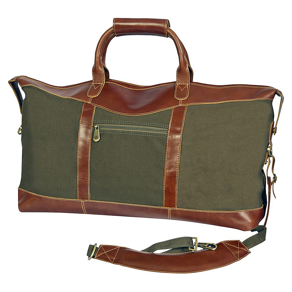 Canyon Outback Pine Canyon 22 Leather and Canvas Duffel Bag Green Canyon Outback Travel Duffels