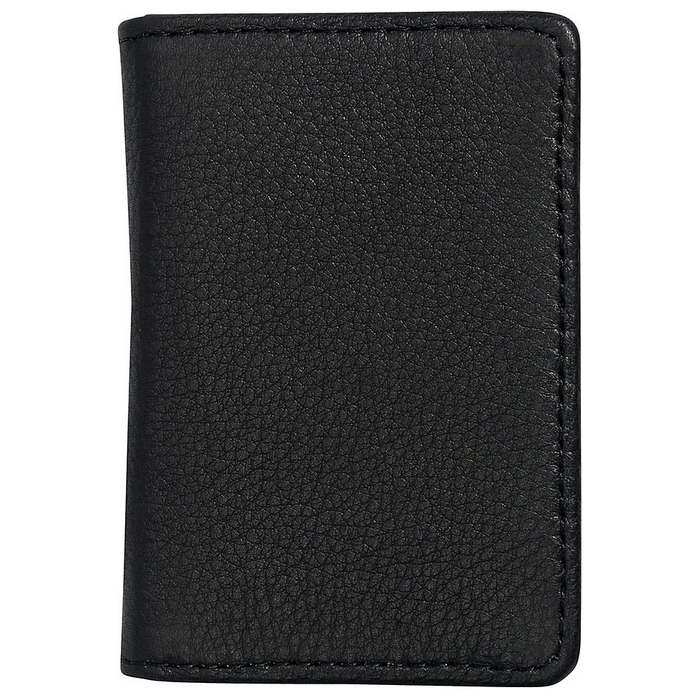 Canyon Outback Leather Buffalo Gusseted Leather Business Card Case Black Canyon Outback Men s Wallets