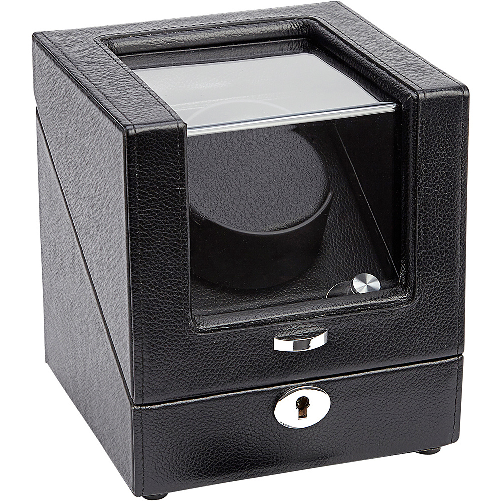 Royce Leather Luxury Leather Battery Powered Single Watch Winder Black Royce Leather Watches