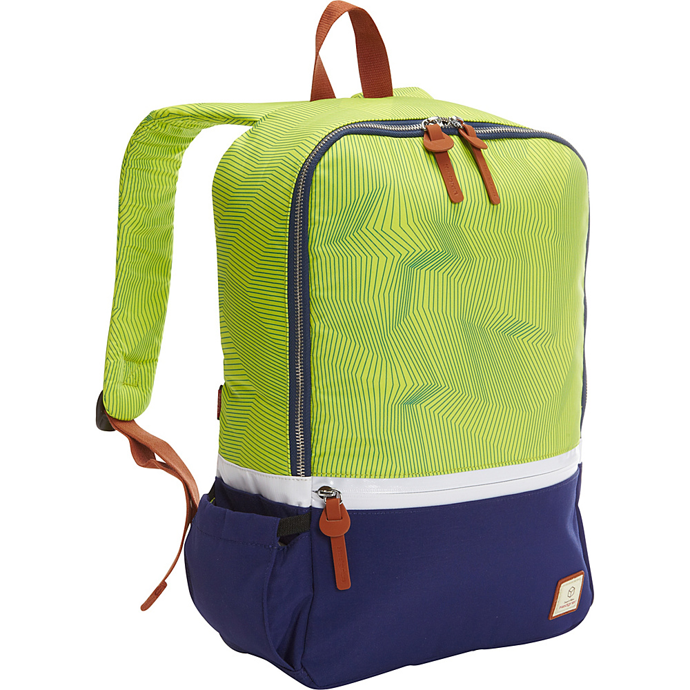 Hedgren Breeze Backpack Lines Lime Print Crown Blue Hedgren Business Laptop Backpacks
