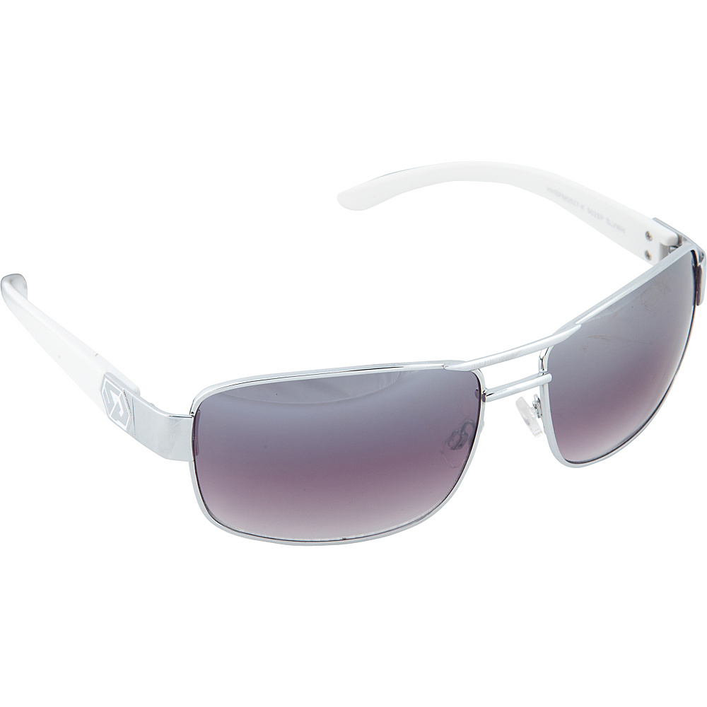 SouthPole Eyewear Metal Rectangle Sunglasses Silver White SouthPole Eyewear Sunglasses
