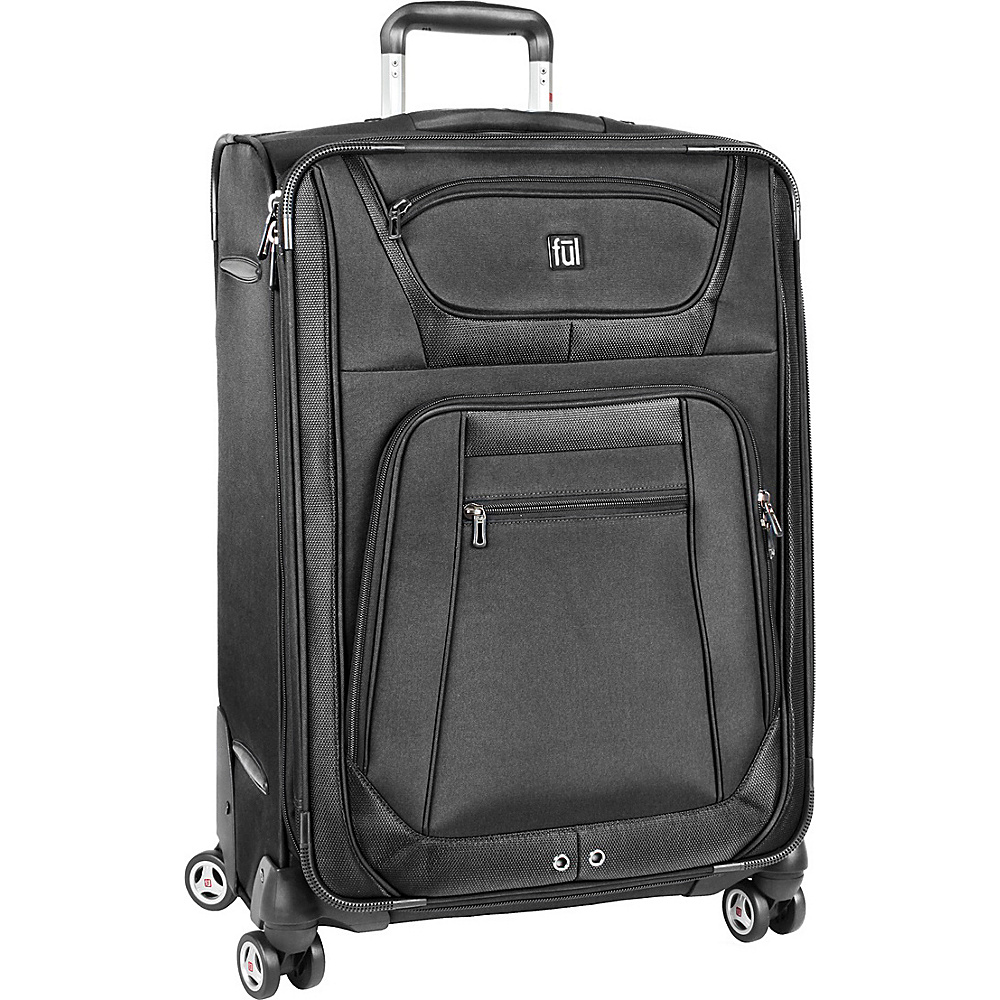 ful Sequential Series 24 Upright Spinner Black ful Softside Checked